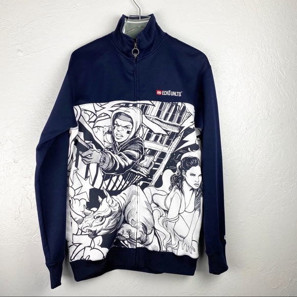 Ecko zip Jacket Sz Small oversized Hip Hop - Picture 15 of 16